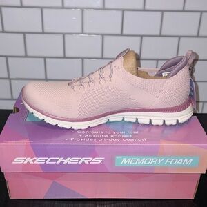 Skechers Women's Light Pink Knit Sneakers